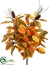 Silk Plants Direct Magnolia Leaf, Cone Bush - Orange Olive Green - Pack of 12
