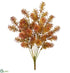 Silk Plants Direct Plastic Moss Bush - Burgundy Green - Pack of 12