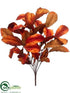 Silk Plants Direct Velvet Magnolia Leaf Bush - Brick Rust - Pack of 12