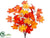 Silk Plants Direct Maple Leaf Bush - Orange - Pack of 12