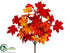 Silk Plants Direct Maple Leaf Bush - Flame Orange - Pack of 12