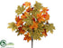 Silk Plants Direct Maple Leaf Bush - Green Orange - Pack of 12