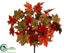 Silk Plants Direct Maple Leaf Bush - Orange Green - Pack of 12