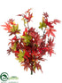 Silk Plants Direct Maple Leaf Bush - Fall - Pack of 6