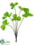Silk Plants Direct Shamrock Leaf Bush - Green - Pack of 12