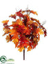 Silk Plants Direct Oak, Acorn, Berry Bush - Orange Burgundy - Pack of 12