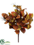 Silk Plants Direct Magnolia Leaf, Pine Cone, Berry Bush - Brown Green - Pack of 12