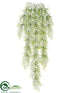 Silk Plants Direct Podocarpus Hanging Bush - Green Frosted - Pack of 12