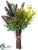 Silk Plants Direct Succulent Bouquet - Green Burgundy - Pack of 6