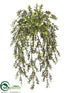 Silk Plants Direct Tea Leaf Hanging Bush - Green Dark - Pack of 6