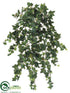Silk Plants Direct Needlepoint Ivy Hanging Bush - Green - Pack of 12
