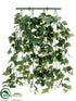 Silk Plants Direct Ivy Wall Bush - Green White - Pack of 6