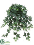 Silk Plants Direct Medium Sage Ivy Hanging Bush - Green Two Tone - Pack of 12