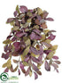 Silk Plants Direct Laurel Leaf Hanging Bush - Burgundy Green - Pack of 6