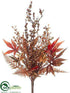 Silk Plants Direct Fern, Maple, Berry Bush - Mauve Antique - Pack of 12