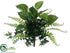 Silk Plants Direct Dieffenbachia, Fern Bush - Green Mixed - Pack of 12