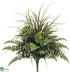 Silk Plants Direct Pothos, Grass, Fern Bush - Green Mixed - Pack of 6