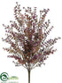 Silk Plants Direct Leaf, Berry Bush - Purple - Pack of 12