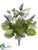 Silk Plants Direct Geranium Leaf, Berry Bush - Green Blue - Pack of 12