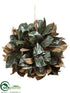 Silk Plants Direct Magnolia Leaf Ball - Green - Pack of 2