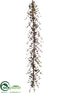 Silk Plants Direct Eucalyptus, Pine Cone Garland - Burgundy Green - Pack of 2
