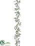 Silk Plants Direct Eucalyptus Leaf Garland - Green Frosted - Pack of 6