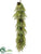 Fern, Grass, Boxwood Garland - Green Burgundy - Pack of 2
