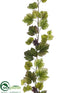 Silk Plants Direct Grape Leaf Garland - Green Purple - Pack of 6