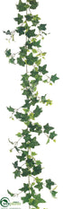 Silk Plants Direct Needlepoint Ivy Garland - Green - Pack of 12