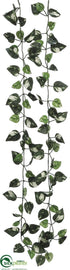 Silk Plants Direct Mini Pothos Garland - Green - Pack of 12