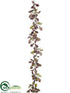 Silk Plants Direct Fall Oak Leaf Garland - Green Blue Purple - Pack of 6