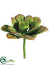 Silk Plants Direct Ageratum Pick - Green Burgundy - Pack of 12