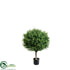 Silk Plants Direct Outdoor Tea Leaf Topiary Ball - Green - Pack of 2