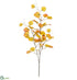 Silk Plants Direct Aspen Leaf Spray - Orange Two Tone - Pack of 12
