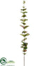 Silk Plants Direct Eucalyptus Spray - Green Brown - Pack of 12