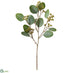 Silk Plants Direct Eucalyptus Leaf Spray With Seeds - Green Gray - Pack of 12