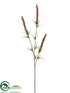 Silk Plants Direct Foxtail Spray - Burgundy - Pack of 12