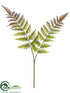 Silk Plants Direct Leather Fern Spray - Green Brown - Pack of 12