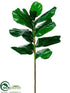 Silk Plants Direct Fiddle Leaf Spray - Green - Pack of 8