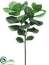 Silk Plants Direct Fiddle Leaf Branch - Green - Pack of 0