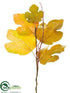Silk Plants Direct Fig Leaf Spray - Olive Green Tan - Pack of 12