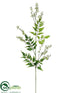 Silk Plants Direct Polypodium Fern Spray - Green Purple - Pack of 12