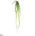 Silk Plants Direct Mini Button Leaf, Grass Hanging Spray - Green - Pack of 12