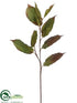 Silk Plants Direct Hydrangea Leaf Spray - Green Burgundy - Pack of 12