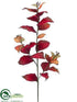 Silk Plants Direct Hydrangea Leaf Spray - Brick Olive Green - Pack of 12