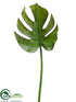 Silk Plants Direct Split Philodendron Leaf Spray - Green Burgundy - Pack of 12