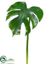 Silk Plants Direct Split Philodendron Leaf Spray - Green - Pack of 12