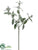 Silk Plants Direct Lamb's Ear Spray - Green Gray - Pack of 12