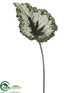 Silk Plants Direct Begonia Leaf Spray - Green Burgundy - Pack of 24