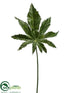 Silk Plants Direct Fatsia Japonica Leaf Spray - Green - Pack of 24